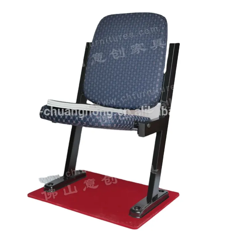 Cadeiras acolchoadas de tecido azul, venda por atacado, cadeiras dobráveis