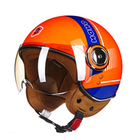 Casque de moto ABS B-110B avec certification ECE DO Demi-visage rouge vif Casque de moto de haute qualité 110