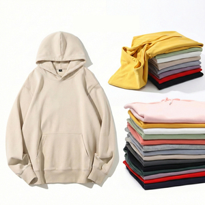 Sudadera con Capucha de Alta Calidad OEM, Gruesa, con Hombros Caídos, Estilo Urbano, Color Sólido, Casual, Tallas Grandes para Hombre - Product Image 3