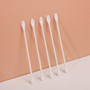 Vente en gros de 200 cotons-tiges jetables en papier à petite pointe pour le nettoyage des oreilles, pour bébés, avec boîte carrée - Product Image 2