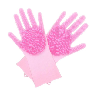 Gants de nettoyage réutilisables en silicone à doigts complets pour la cuisine et la maison, pour la vaisselle et le nettoyage des pinceaux de maquillage - Product Image 4