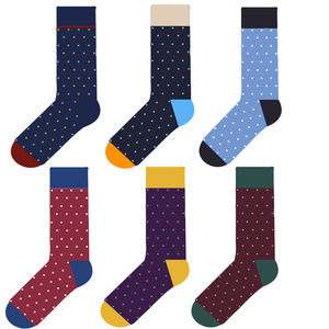 Chaussettes mi-mollet en coton et élasthanne à rayures colorées pour homme – Style coréen tendance printemps-automne, confortables pour la maison - Product Image 5