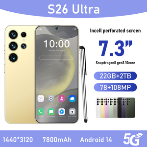 Smartphones S26 <span class=keywords><strong>Ultra</strong></span> Originales, 22GB+2TB, 5G, Doble SIM, Cámara Trasera HD de 108MP, Pantalla de 7.3 Pulgadas, Android 14, 100W, Reconocimiento Facial, Deca Core, Francés - Product Image 2
