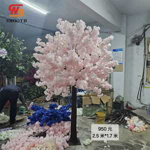 Árbol de Flores de Cerezo Artificial 3D SUAVE para Decoración de Pasillo de Entrada de Boda, Árbol de Flores de Sakura Artificial Rosa - Product Image 2
