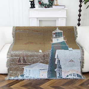 Maßgefertigte Outdoor-Camping-Reisedecke mit Quasten Gewebtes Muster Festival-Sofa-Bettüberwurf Wurfdecke - Product Image 3