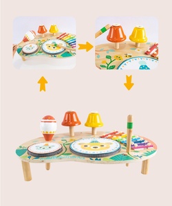 Wholesale Children's Montessori Orff Wooden <b>Musical</b> <b>Instrument</b> Set Wooden Toys With Xylophone Drum Maraca - Product Image 3