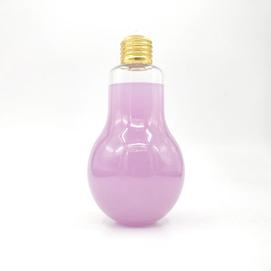 Botella de Plástico Vacía de 16 oz/500 ml con Forma de Bombilla para Jugos, Bebidas, Café Helado, Té Boba, con Tapa - Product Image 5