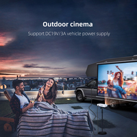 [Muestra gratis para distribuidor] BYINTEK 1-6 metros Distancia del proyecto 750 lúmenes DLP 3D 4K R19 Proyector portátil de cine en casa