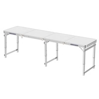 HISPEED Table d'extérieur pliante en aluminium de 8 pieds à hauteur réglable Table à bière