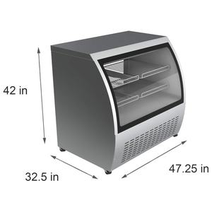Vitrines réfrigérées à gâteaux Présentoir à gâteaux Réfrigérateur en verre incurvé Présentoir frontal à viande Deli Case Réfrigérateur commercial Congélateur - Product Image 3