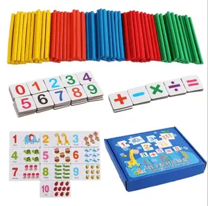 Mathematik-Lernspielzeug Rätsel hölzerner Zählstab Berechnung Mathe-Spielzeug Montessori-Vorschulen-Lernspielzeug für Kleinkinder