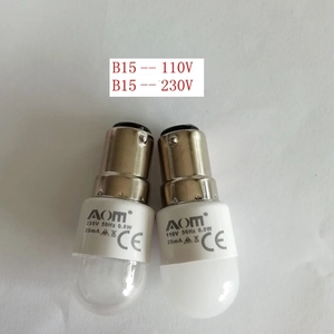 Bombillas para Máquina <span class=keywords><strong>de</strong></span> <span class=keywords><strong>Coser</strong></span> <span class=keywords><strong>Singer</strong></span>, 0.8W, 230 Voltios, Tipo Push-in, LED-BA15D110V E12 E14 B15 - Product Image 2