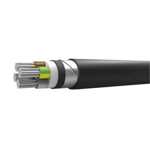 LXVAV NA2XBY YJLV22 4x35mm2 Câble d'alimentation blindé pour l'extérieur AL/XLPE/STA/PVC pour la transmission d'énergie souterraine