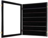Estuche de exhibición de monedas personalizado Black Medal Challenge para colgar en la pared y caja de sombra con cerradura