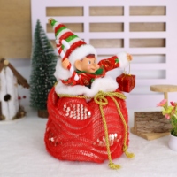 Sapin de Noël Électrique Animé à Piles, Jouet Musical en Plastique, Décoration Intérieure Classique de Noël