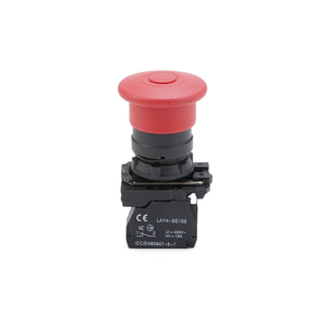 Interruptor de Botón de Plástico a Prueba de Agua Langir, Rojo, Tipo Hongo, 40 mm, 10A, IP50, LAY4-ET42 - Product Image 2
