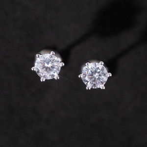Lab Moissanite D Color Diamond with 14k Gold <b>Hoop</b> Round Brilliant Cut <b>Earrings</b> for Women Party/gift <b>Fine</b> Jewelry - Product Image 2