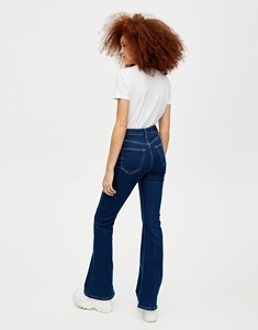 Vaqueros con bolsillos de parche de bajo precio de las mujeres, <span class=keywords><strong>pantalones</strong></span> de denim - Product Image 4