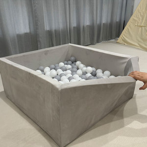 <span class=keywords><strong>Piscine</strong></span> à balles carrée intérieure écologique avec rembourrage en mousse à mémoire de forme pour bébé, aire de jeux douce - Product Image 2