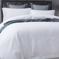 Parure de lit d'hôtel 5 étoiles, linge blanc de luxe, doux comme du coton 100%, satin uni, housse de couette, draps de lit d'hôtel