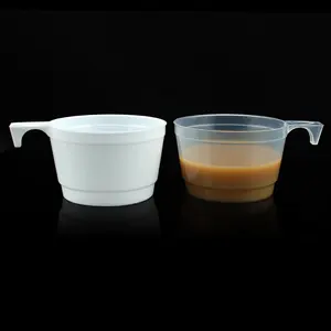 Food grade and Eu Standard Non-Toxic Disposable Plastic Coffee Cup With Handle