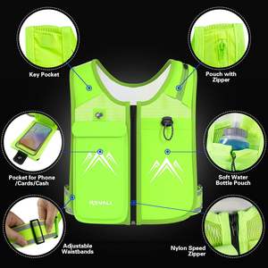 <b>Free</b> sample Custom Breathable Waterproof Reflective Hydration Backpack Bottle Chest Pack <b>Phone</b> Holder Running Vest - Product Image 5