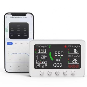 Bộ Ghi Dữ Liệu Thông Minh Wifi RS485/Rơ Le Đầu Ra Tín Hiệu Bộ Điều Khiển IoT Bộ Giám Sát Chất Lượng Không Khí 7 Trong 1 TVOC PM2.5 Temp Co2 Meter - Product Image 1