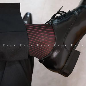 <span class=keywords><strong>Nuit</strong></span> vin rouge rayé costume bas hommes <span class=keywords><strong>chaussettes</strong></span> formelles messieurs affaires confortable mi-longueur Tube nouveau respirant - Product Image 1