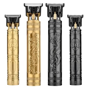 เครื่องโกนหนวดไฟฟ้าสำหรับผู้ชาย รุ่นวินเทจ T9 ชาร์จผ่าน USB ชาร์จเร็ว เครื่องตัดแต่งขนไฟฟ้า ลายมังกรพระพุทธรูป - Product Image 1
