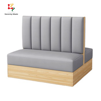 Banquette de restaurant moderne sur mesure, canapé deux places, gain de place, mobilier commercial