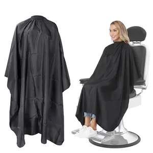 Kustom tahan air Anti statis Salon dewasa jubah penata rambut celemek selendang keriting gaun potong rambut jubah potong rambut dengan Logo