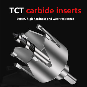 Laiwei 6 hàm hợp kim bóng Opener 56mm và 23mm 2 cái cho cửa gỗ khoan, installatiohole Saw <span class=keywords><strong>Set</strong></span> khóa cài đặt Kit - Product Image 4