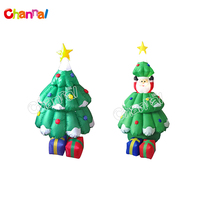 6ft arbre animé de Noël extérieur éclairé Festival Yard décoration gonflable vacances personnalisées vivant gonflables décoratifs