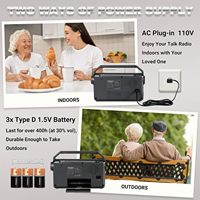 Radio Portátil AM/FM/SW PRUNUS J-15 con Alimentación por Batería y Corriente Eléctrica, Altavoz Grande de 3W, Tecnología de Transistor, Linterna, Uso de Emergencia