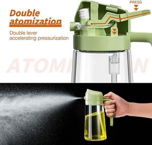 Vaporisateur d'huile à double usage Offre Spéciale 470ml Bouteille d'huile de cuisine Bouteille d'huile intégrée de type poussoir - Product Image 6