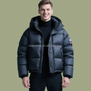 Chaqueta de Plumón <span class=keywords><strong>para</strong></span> <span class=keywords><strong>Hombre</strong></span> con Capucha Desmontable, Dos Tonos, Estilo Bomber, Cortavientos, con Múltiples Bolsillos, Térmica, Informal, Abrigo de Invierno - Product Image 2