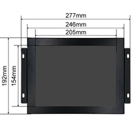 Mini Monitor de panel industrial cuadrada de pantalla táctil resistiva de 10/10,1 pulgadas para caja de metal de ordenador integrada de Marco abierto 4:3