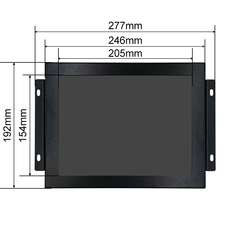 10 / 10.1 Inch Resistive Touch square Screen Mini Industrial Panel Monitor for 4:3 Open Frame Embedded Computer Metal case