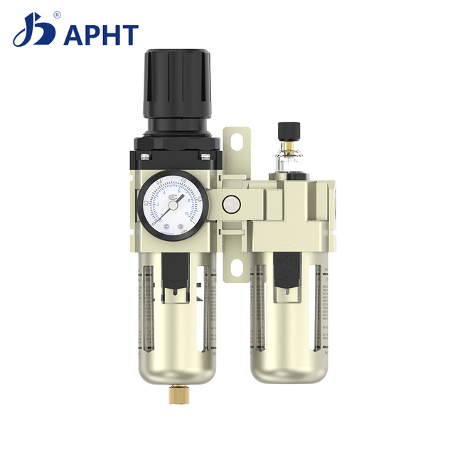 New Pneumatic Air Prep Unit Filter Regulator Lubricator Combo FRL with Auto Drain Poly Bowl