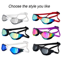 Protection UV professionnelle sans fuite Lunettes de natation en silicone anti-buée Lunettes de natation de course personnalisées