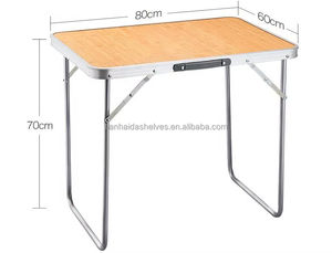 Mesa <span class=keywords><strong>de</strong></span> Comedor Portátil para Interiores y Exteriores <span class=keywords><strong>de</strong></span> 2 Pies/3 Pies/4 Pies/6 Pies con Asas y Bloqueo para Patio, Camping, Estante Ligero - Product Image 2