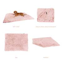 Couverture lestée personnalisée avec logo pour animaux de compagnie, couverture apaisante en fourrure shag pour animaux