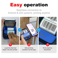 Impresora Portátil de Etiquetas Térmicas Milestone MHT-P80F de 80 mm, Modo Dual, Batería de Litio, Compatible con Android/iOS/Windows