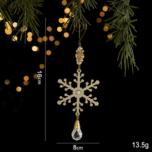 Ornement de Noël suspendu en fer, pendentif flocon de neige pour décorations de sapin de Noël, pour Noël et le Nouvel An - Product Image 6