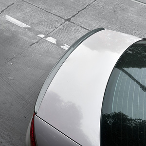 Audi A4 S4 B8 2009-2016 <b>Rear</b> <b>Spoiler</b> Piano Black Carbon Fiber Texture Ducktail Trunk Lip ABS Material - Product Image 2