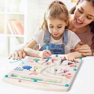 Counting Math Game Eco-Friendly Promotional Magnet Board <b>Squirrel</b> Magnetic Color and Number Maze - Product Image 2