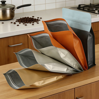 Sachet en aluminium imprimé sur mesure à trois soudures, refermable et de qualité alimentaire pour poudres, crèmes et échantillons à usage unique