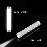 Lampe d'urgence en aluminium pour l'extérieur, lanterne LED rechargeable par USB pour le camping, lampe torche avec indice de protection IP44 et 200LM