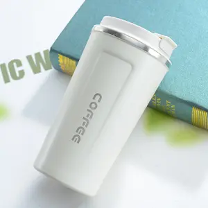 Vasos de doble pared de viaje en coche con logotipo personalizado tazas aisladas al vacío al por mayor tazas de café de acero inoxidable de 16oz