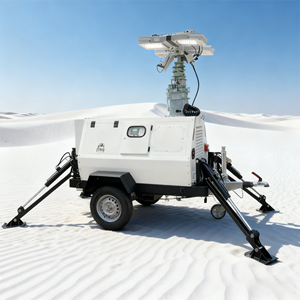 גנרטור נייד נייד על עגלה, מונע בדיזל של קובוטה, עם מגדל תאורה LED הכולל 4 נורות 500W - Product Image 2